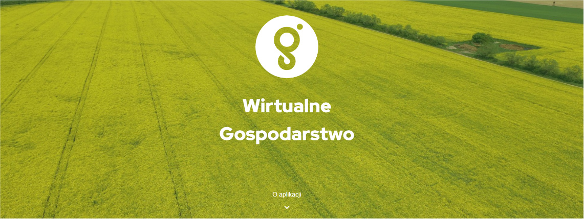 Wirtualne gospodarstwo to najważniejsza usługa dostępna na platformie doradczej eDWIN Na zielonym tle widoczny jest napis "Wirtualne gospodarstwo" oraz logo.
